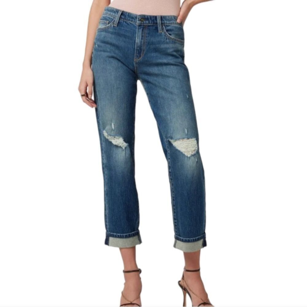 Joe's Jeans Niki boyfriend distressed medium‎ wash blue Inglewood 26